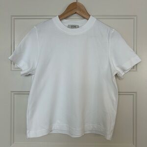 COS Clean Cut Cotton White T-Shirt Small